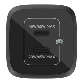 2-poorts USB-C GaN-wandlader met PPS (65 W)